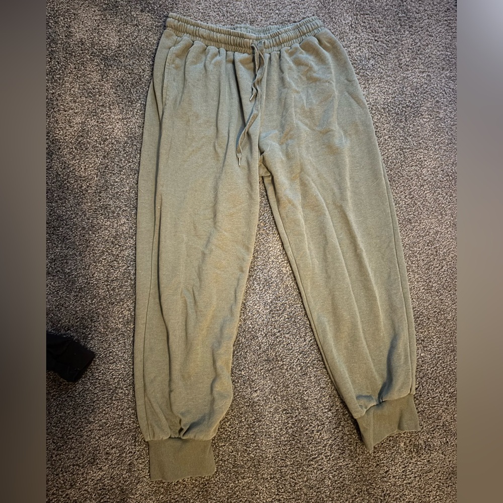 Olive Green Jogger Sweatpants